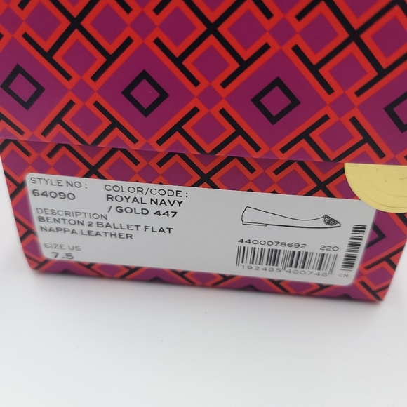 Tory Burch Benton 2 Ballet Flat Royal Navy - Picture 7 of 9